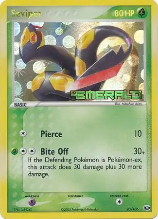 EX Emerald Seviper #20/106 reverse holo